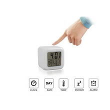 Load image into Gallery viewer, Digital Alarm Clock With LED Color Change
