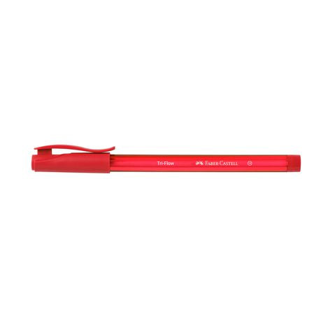 Faber Castell, Tri-Flow Ball Pen - Red 50'S Buy Online in Zimbabwe thedailysale.shop