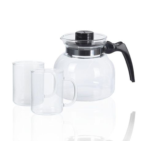 Eco Tea Pot and Two Tea Glasses - 3  Piece Set Buy Online in Zimbabwe thedailysale.shop