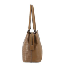 Load image into Gallery viewer, Pierre Cardin Nadia Croc Top Handle Bag Stone
