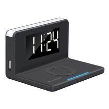 Load image into Gallery viewer, Intouch Alarm Clock Wireless Charger - Black
