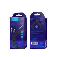 Load image into Gallery viewer, Hoco UPA10 1.5M Double Lotus RCA 3.5mm Audio Cable - Metal Grey
