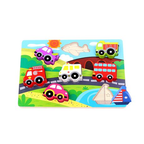 Nuovo Wooden Chunky Puzzle - Transportation Buy Online in Zimbabwe thedailysale.shop