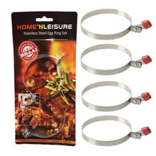 Load image into Gallery viewer, Egg Rings Set - Stainless Steel - 2 Ring Pieces Per Pack - Bulk Pack of 2

