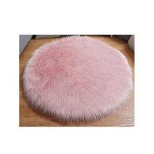 Load image into Gallery viewer, Pink Round Fur Faux Rug (100ccmx100cm)
