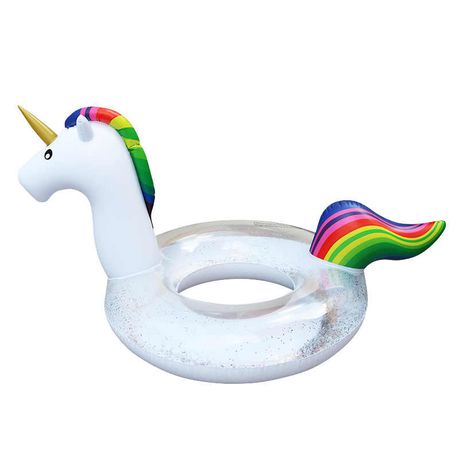 Giant Sparkly Unicorn Inflatable Pool Float With Colorful Glitter Buy Online in Zimbabwe thedailysale.shop