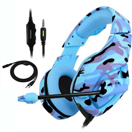 ONIKUMA K1B 3.5mm Stereo Gaming Headset Camo Series - Blue Buy Online in Zimbabwe thedailysale.shop