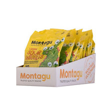 Load image into Gallery viewer, Montagu Sour Wiggles Sour Worms Lemon 10x 40g Box
