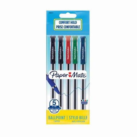 PAPER MATE Brite 0,7mm Assorted ballpoint pen 5pk Buy Online in Zimbabwe thedailysale.shop