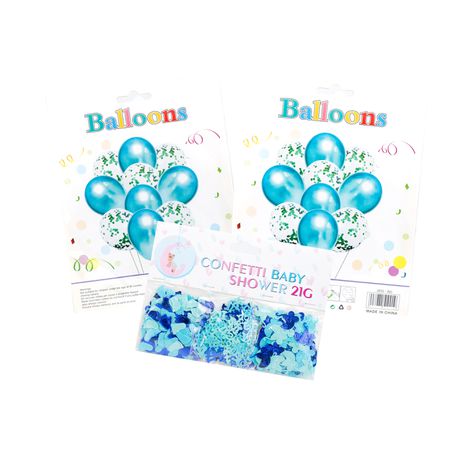 Baby Shower Gift set (Balloons and Confetti) (Boy)