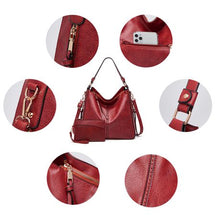 Load image into Gallery viewer, Ladies Red Satchel Shoulder Handbag with Sub Bag - HB-YL9035-R
