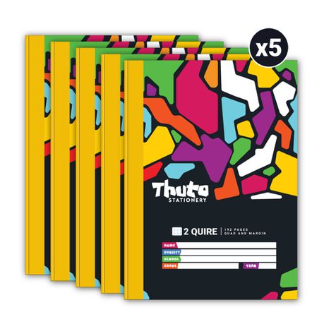 Thuto 2 Quire Quad & Margin (Pack of 5) - Jazzy Edition Buy Online in Zimbabwe thedailysale.shop