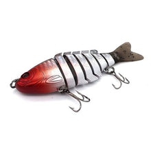 Load image into Gallery viewer, Bass Hunter Fishing Swimbait Lure - Silver Black Red

