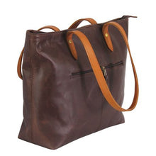 Load image into Gallery viewer, Finery Genuine Leather Shopper Bag - Brown &amp; Toffee
