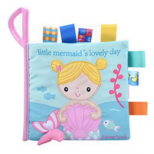 Load image into Gallery viewer, Soft Baby Label Cloth Book - Little Mermaid's Lovely Day
