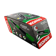 Load image into Gallery viewer, Kores Permanent Marker Green Box of 12
