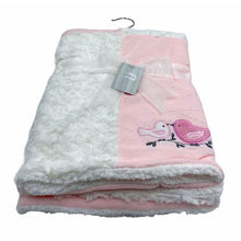 Load image into Gallery viewer, Baby Blanket Patchwork - Pink/White Bird
