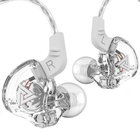 QKZ-AK6 High Resolution Wired Earbuds with HD Microphone (Transparent)