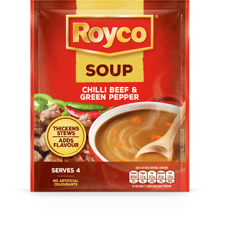 ROYCO Soup Chilli Beef Green Pepper 10 x 45g Buy Online in Zimbabwe thedailysale.shop