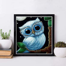 Load image into Gallery viewer, Diamond Painting DIY Kit, Round diamonds, 30x30cm- Cartoon Cute Little Owl
