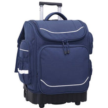 Load image into Gallery viewer, School Mate® Hard Base Ripstop Polyester XL Trolley Back Pack NAVY S-2981

