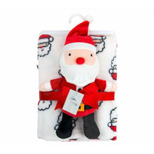 Load image into Gallery viewer, Baby Blanket &amp; Plush Toy - Santa Claus
