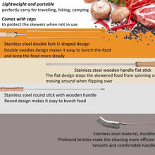 Load image into Gallery viewer, Stainless Steel Braai Kabob Skewers 23 Piece Set
