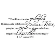 Load image into Gallery viewer, Fantastick Wall Decor - Jeremia Quote Afrikaans
