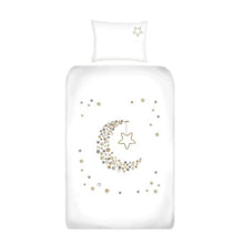 Load image into Gallery viewer, Babes &amp; Kids - Starry Night Egyptian Cotton Baby Duvet Cover Set - Stone - Egyptian Cotton
