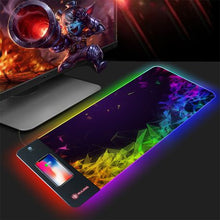 Load image into Gallery viewer, Wireless Charging Gaming Mouse Pad Large LED - Triangles
