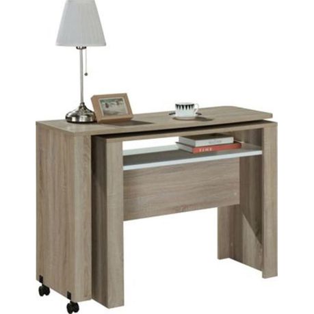 LINX Nevada Work Desk - Sonoma Oak and White Buy Online in Zimbabwe thedailysale.shop