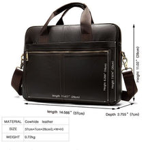 Load image into Gallery viewer, Genuine Leather Uptown 14 Laptop Briefcase
