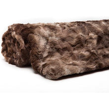 Load image into Gallery viewer, Wonder Trend Faux Fur Luxury Mink Thermal Heat Blanket Throw Chocolate
