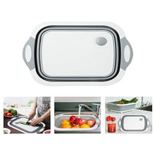 Load image into Gallery viewer, 3 In 1 Foldable Chopping Board, Washing Bowl &amp; Draining Basket
