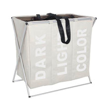 Load image into Gallery viewer, Wenko - 3-Section Laundry Bin - 43L - Trio Range - Beige

