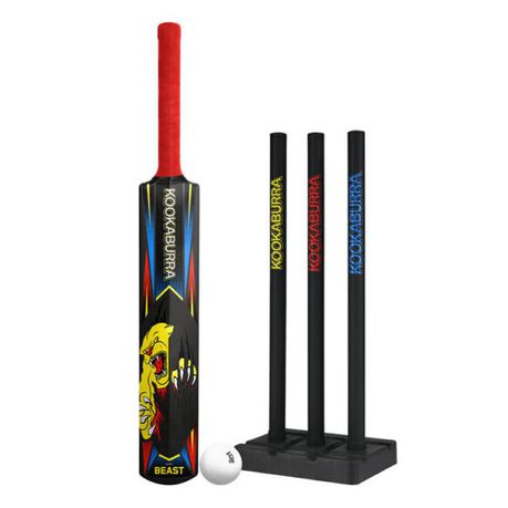 Kookaburra Beast Plastic Cricket Set with Bat, Ball and Stumps - Size 6 Buy Online in Zimbabwe thedailysale.shop