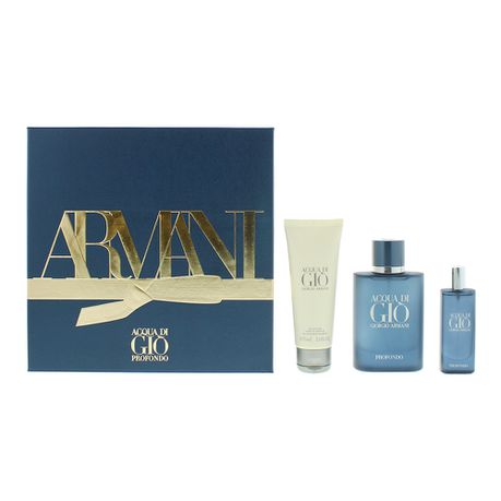 Giorgio Armani Acqua Di Gio Profondo EDP Gift Set (Parallel Import) Buy Online in Zimbabwe thedailysale.shop