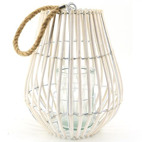 HouzeComfort Home Decorative Willow Candle Lantern with Glass Buy Online in Zimbabwe thedailysale.shop
