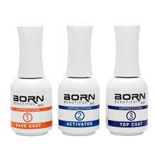 Load image into Gallery viewer, Base Coat, Activator,Top Coat, 15 Acrylic Dipping Colour Tubs - Salon Set
