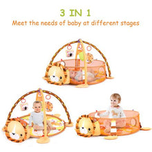 Load image into Gallery viewer, 3-in-1 Lion Activity Play Mat Gym &amp; Ball Pit
