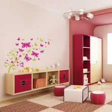 Load image into Gallery viewer, Fantastick - Floral Butterfly Tree Vinyl Wall Stickers

