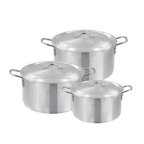 DH - 6 Piece Pure Aluminum Casserole Pot Set - Silver Shine Set Buy Online in Zimbabwe thedailysale.shop
