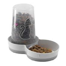 Load image into Gallery viewer, Tasty: Cats in Love Cat Food &amp; Water Automatic Feeder with 1.5L Dispenser
