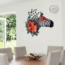 Load image into Gallery viewer, Floral Zebra Head Art Sticker for Wall Decoration
