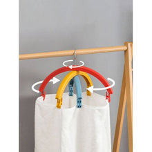 Load image into Gallery viewer, Three-layer Rainbow Multifunctional Rotating Clothes Hanger
