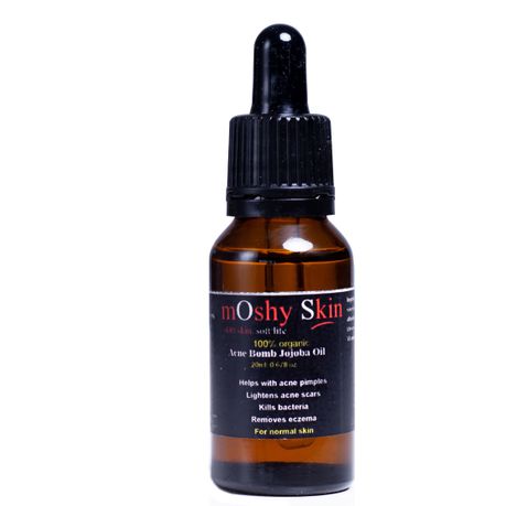 Moshy Skin. Acne Bomb Jojoba Oil. for acne and acne scars Buy Online in Zimbabwe thedailysale.shop