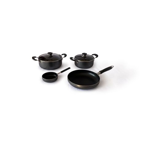 Le Chef Non-Stick Casserole Pots and Fry Pans Combo 6 Piece Buy Online in Zimbabwe thedailysale.shop