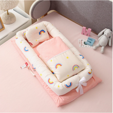 Load image into Gallery viewer, Baby Crib Bassinet Bed - Pink/White
