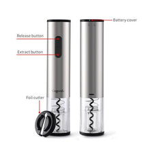 Load image into Gallery viewer, Electric Wine Opener -Stainless Steel - With Foil Cutter
