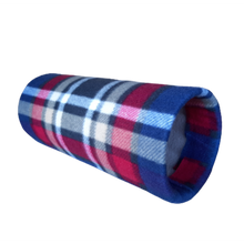 Load image into Gallery viewer, Guinea Pig / Small Animal Fleece Tunnel Set - Red Checked Pattern
